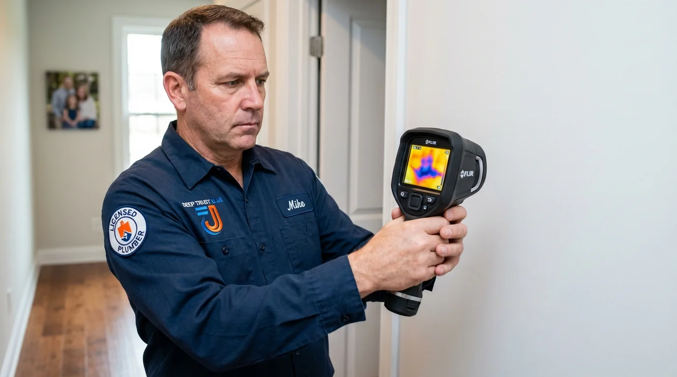 Thermal imaging leak detection by Johns Plumbing LLC in Belfair