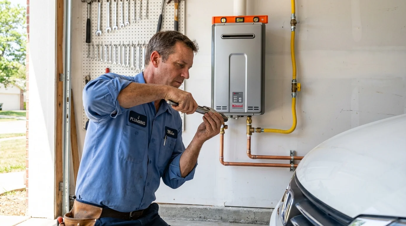 Tankless water heater installation by a Johns Plumbing LLC plumber in Belfair
